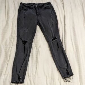 Enjean Denim Co. Distressed Black Jeans Size 5